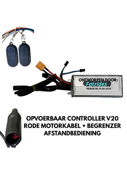 QMWHEEL opvoerset 45km/u - V20/V20pro/V20max/S20/S20pro/S20max/V30 - geen extra display nodig Opvoeren via alarm afstandbediening en begrenzen